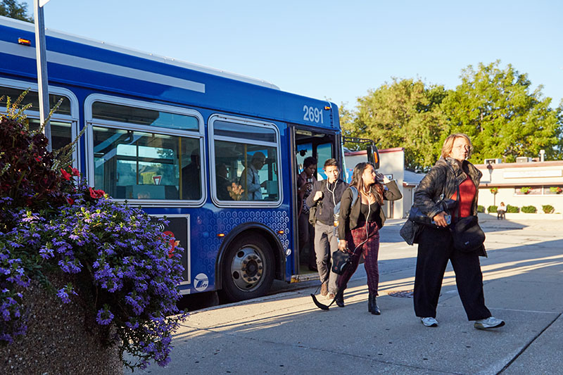 Pace Bus at Naperville Train Station Pace Bus at Naperville Train Station