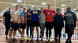 NPD interns at running track